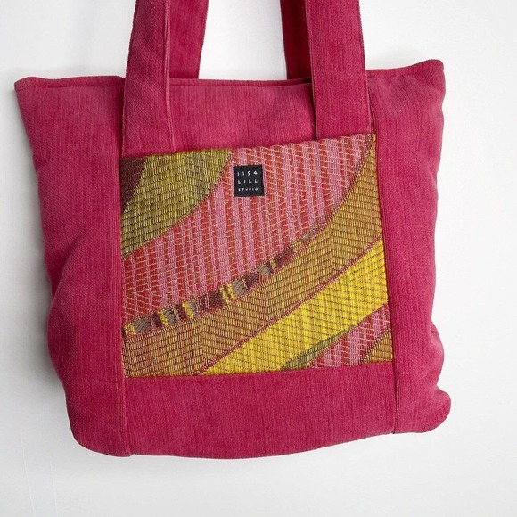 1154 LILL Studio Quilted Fabric Tote Bag 12”x10” - Picture 2 of 10